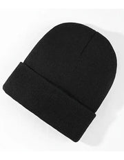PLAIN BEANIE Unisex Mens Womens Winter Warm Hat Ski Cap Knit One Size - Black V563-PLAINBEANIE-BLK