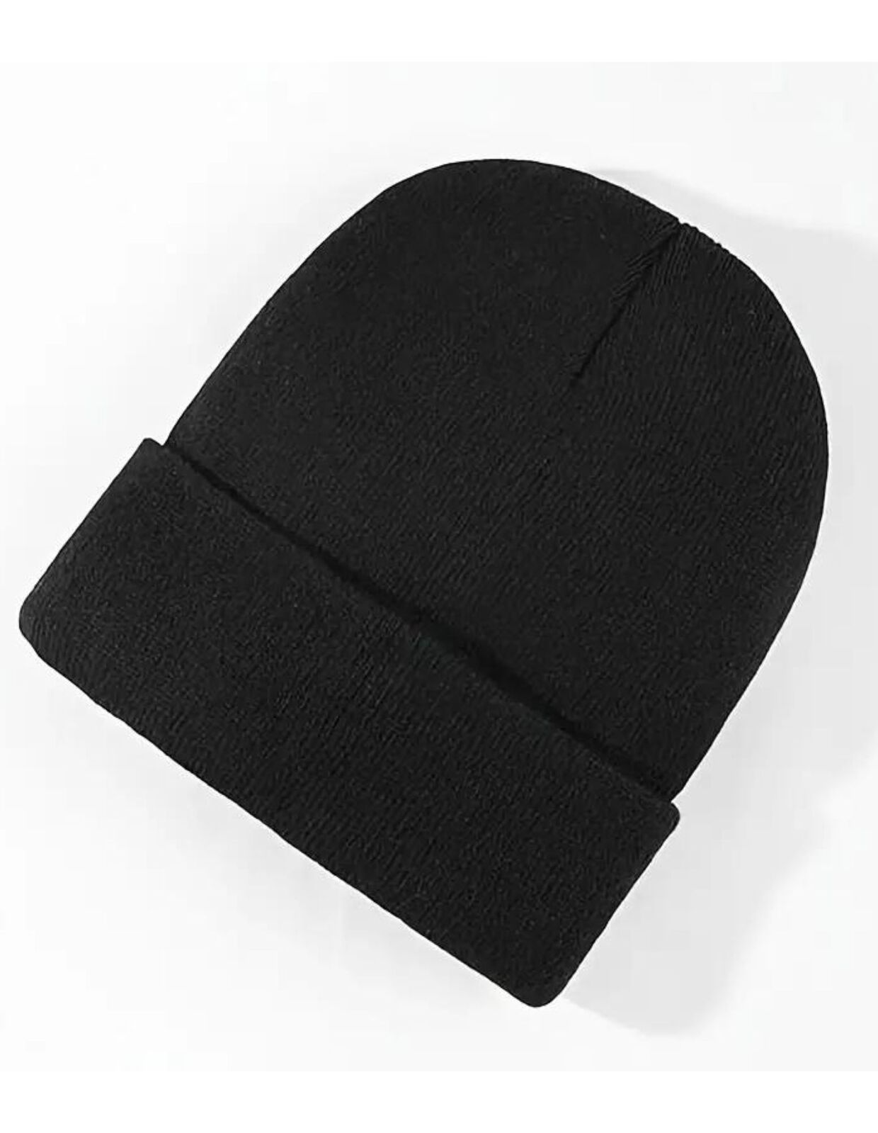 PLAIN BEANIE Unisex Mens Womens Winter Warm Hat Ski Cap Knit One Size - Black V563-PLAINBEANIE-BLK