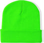 PLAIN BEANIE Unisex Mens Womens Winter Warm Hat Ski Cap Knit One Size - Fluro Green V563-PLAINBEANIE-FLUROGRN
