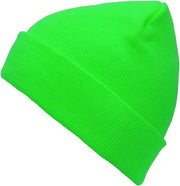 PLAIN BEANIE Unisex Mens Womens Winter Warm Hat Ski Cap Knit One Size - Fluro Green V563-PLAINBEANIE-FLUROGRN
