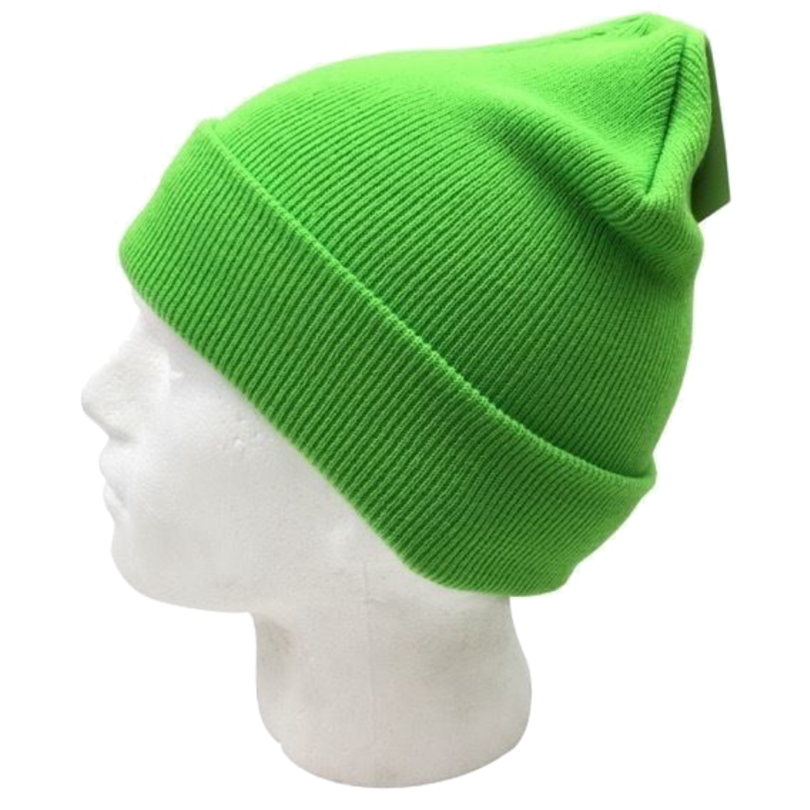 PLAIN BEANIE Unisex Mens Womens Winter Warm Hat Ski Cap Knit One Size - Fluro Green V563-PLAINBEANIE-FLUROGRN