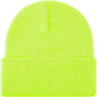 PLAIN BEANIE Unisex Mens Womens Winter Warm Hat Ski Cap Knit One Size - Fluro Yellow V563-PLAINBEANIE-FLUROYLW