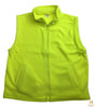 PLAIN HI VIS Polar Fleece Vest Full Zip Safety Workwear High Visibility Fleecy - Fluro Yellow - L V563-PLAINHIVIS-FLUROYELLOW-L
