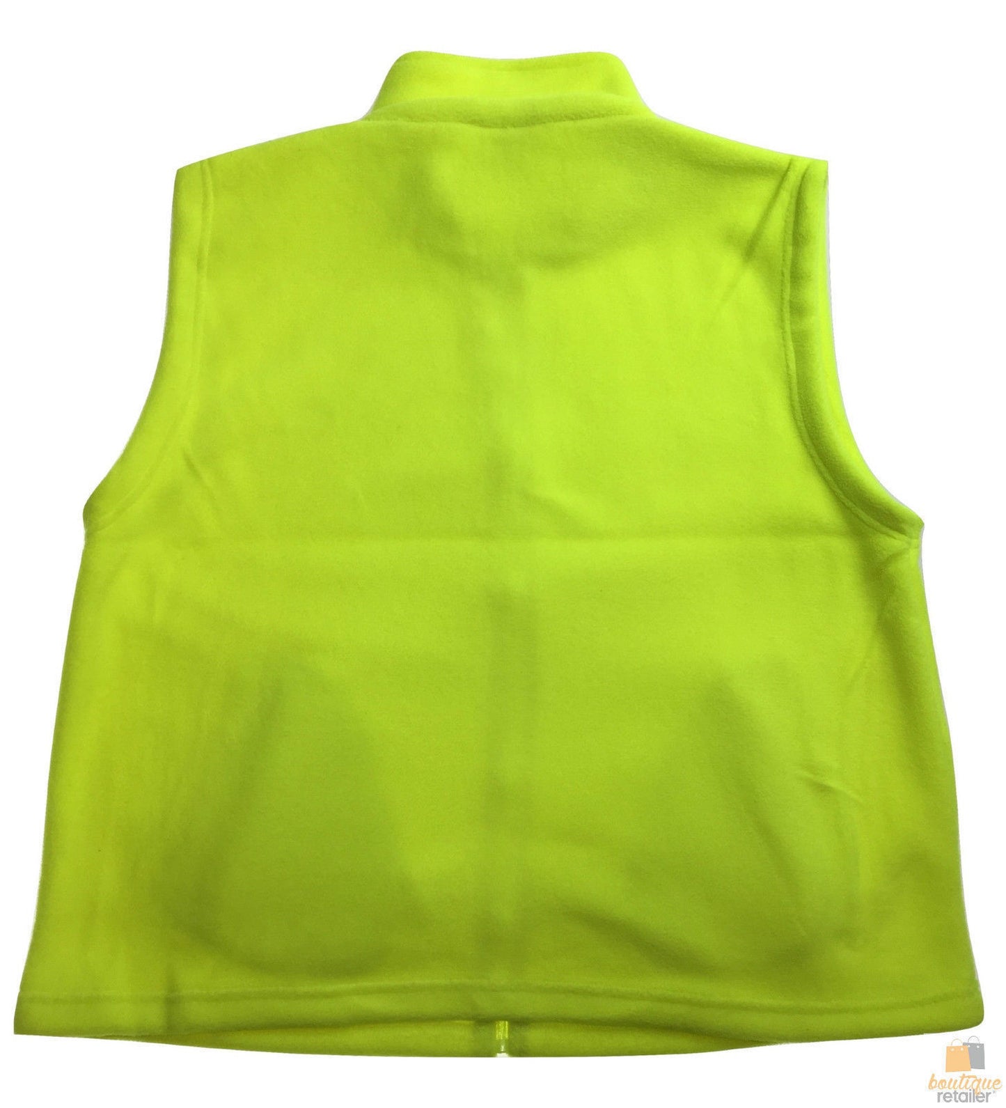 PLAIN HI VIS Polar Fleece Vest Full Zip Safety Workwear High Visibility Fleecy - Fluro Yellow - L V563-PLAINHIVIS-FLUROYELLOW-L