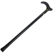 Metal WALKING STICK Travel Extendable Pole Compact Adjustable Lightweight - Black V563-PLAINWALKINGSTICK-BLACK