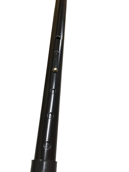 Metal WALKING STICK Travel Extendable Pole Compact Adjustable Lightweight - Black V563-PLAINWALKINGSTICK-BLACK