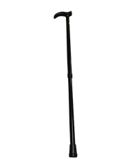 Metal WALKING STICK Travel Extendable Pole Compact Adjustable Lightweight - Black V563-PLAINWALKINGSTICK-BLACK