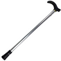 Metal WALKING STICK Travel Extendable Pole Compact Adjustable Lightweight - Silver V563-PLAINWALKINGSTICK-SILVER