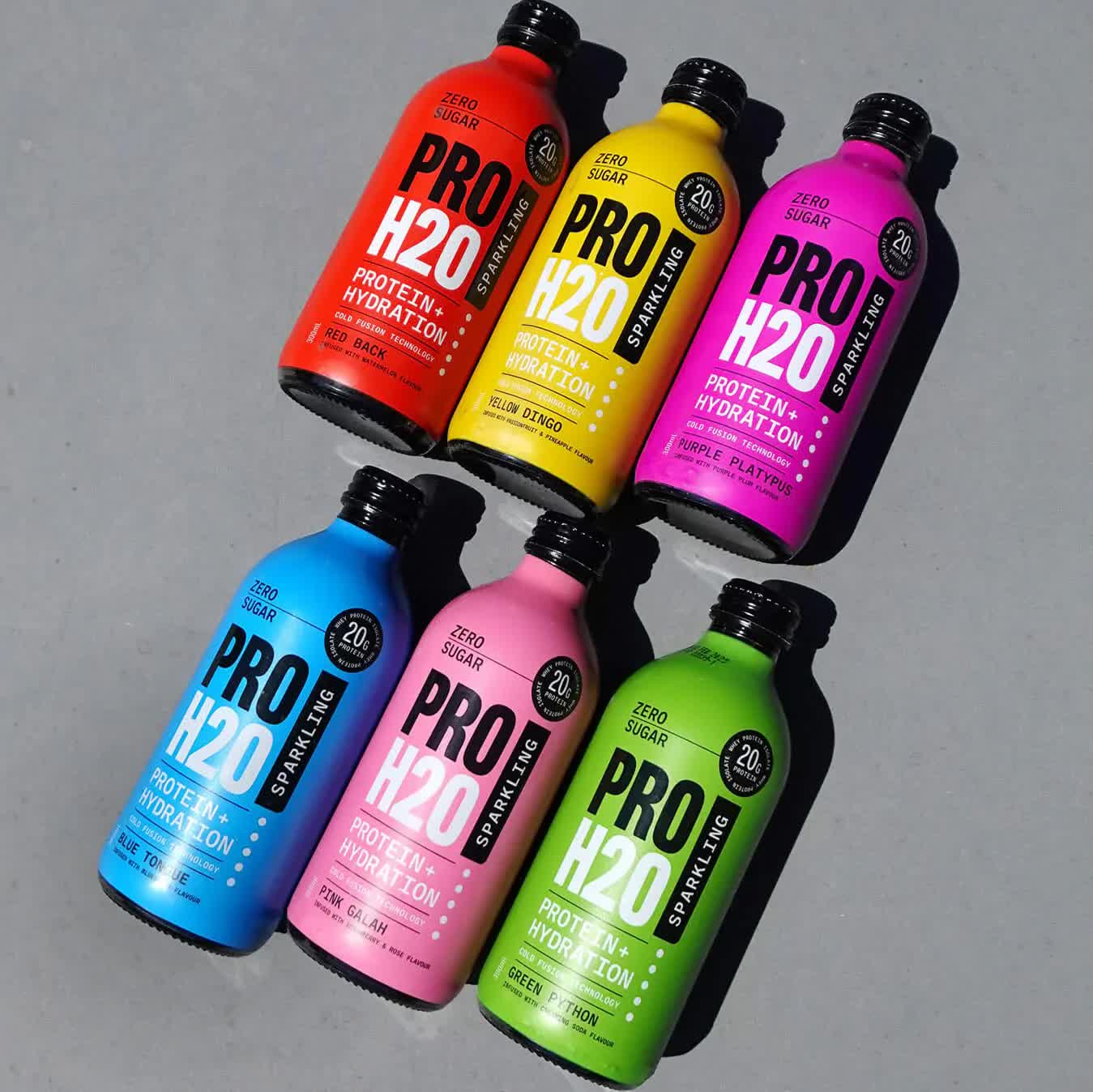 6x PRO H20 Sparkling 20g Protein Hydration Drink Zero Sugar Hydrate Mix Pack V563-PRO-6PACKMIX