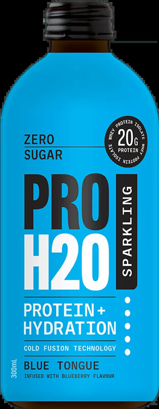 PRO H20 Sparkling 20g Protein Hydration Drink Zero Sugar Hydrate - Blue Tongue V563-PRO-BLUE