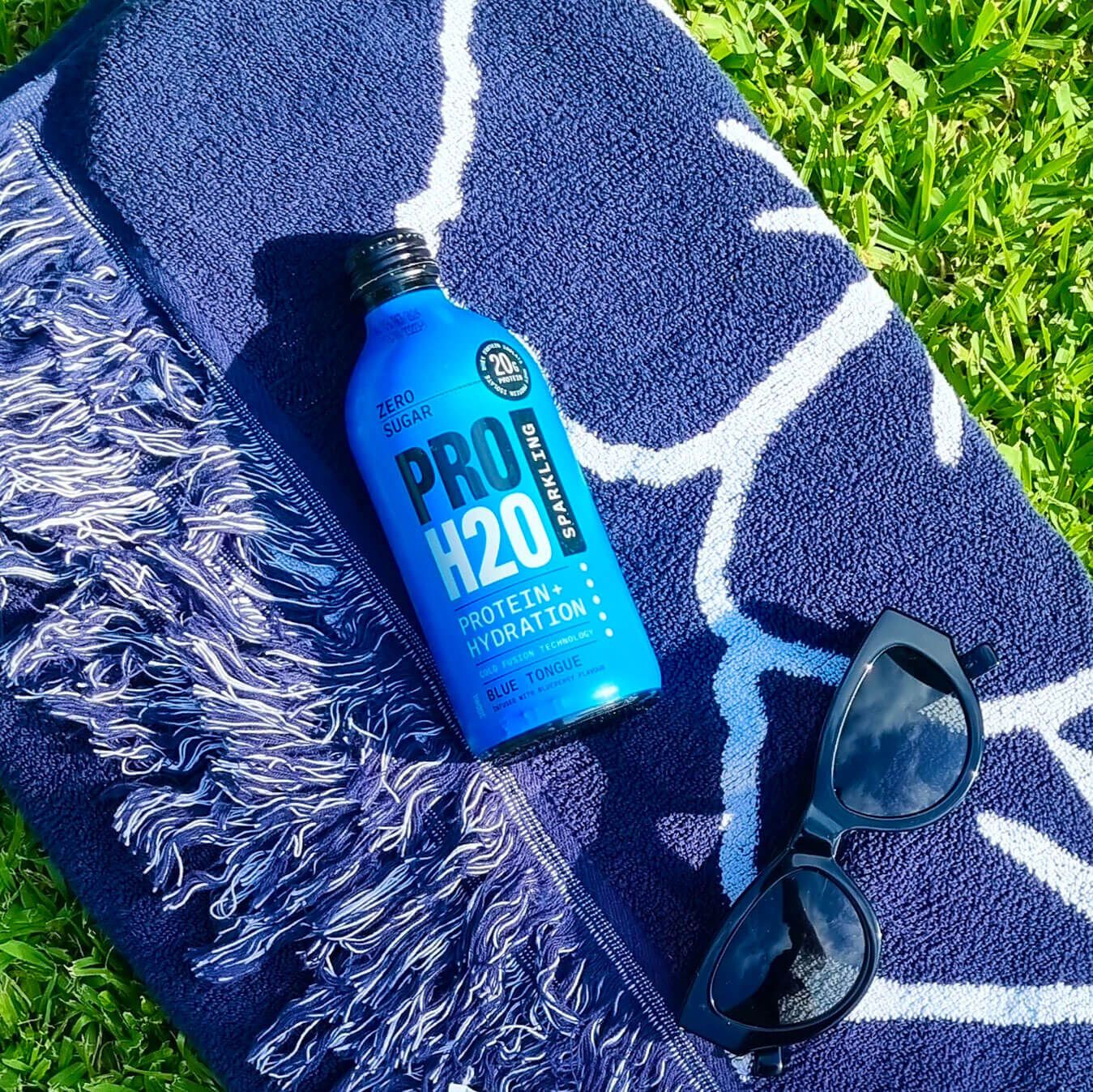 PRO H20 Sparkling 20g Protein Hydration Drink Zero Sugar Hydrate - Blue Tongue V563-PRO-BLUE