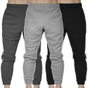 3x Mens Fleece Skinny Track Pants Jogger Gym Casual Sweat Warm - Assorted Colours - S V563-PROWEST-ASST-3PCS-S