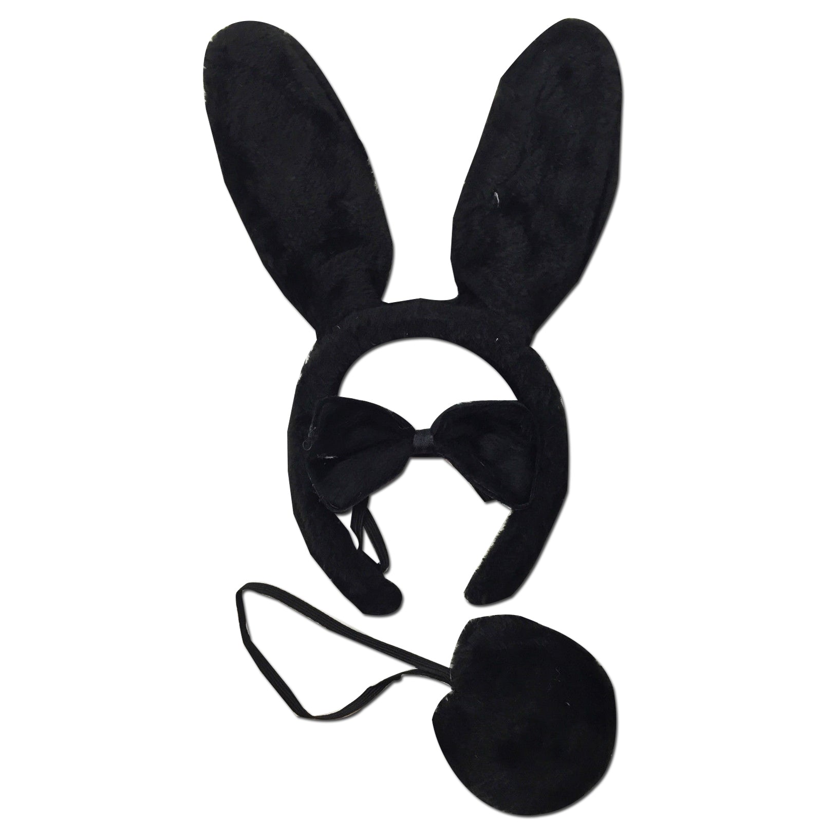 3 Piece Set Animal Costume Dress Up Party Bow Tie Tail Ears Book Week Cosplay V563-PRTYCOSTUME-RABBITBLK