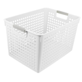 24x Premium Plastic Storage Basket Bulk w/ Grip Handles 27*18*14cm V563-PS2718-1BOX