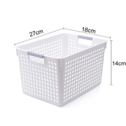 24x Premium Plastic Storage Basket Bulk w/ Grip Handles 27*18*14cm V563-PS2718-1BOX