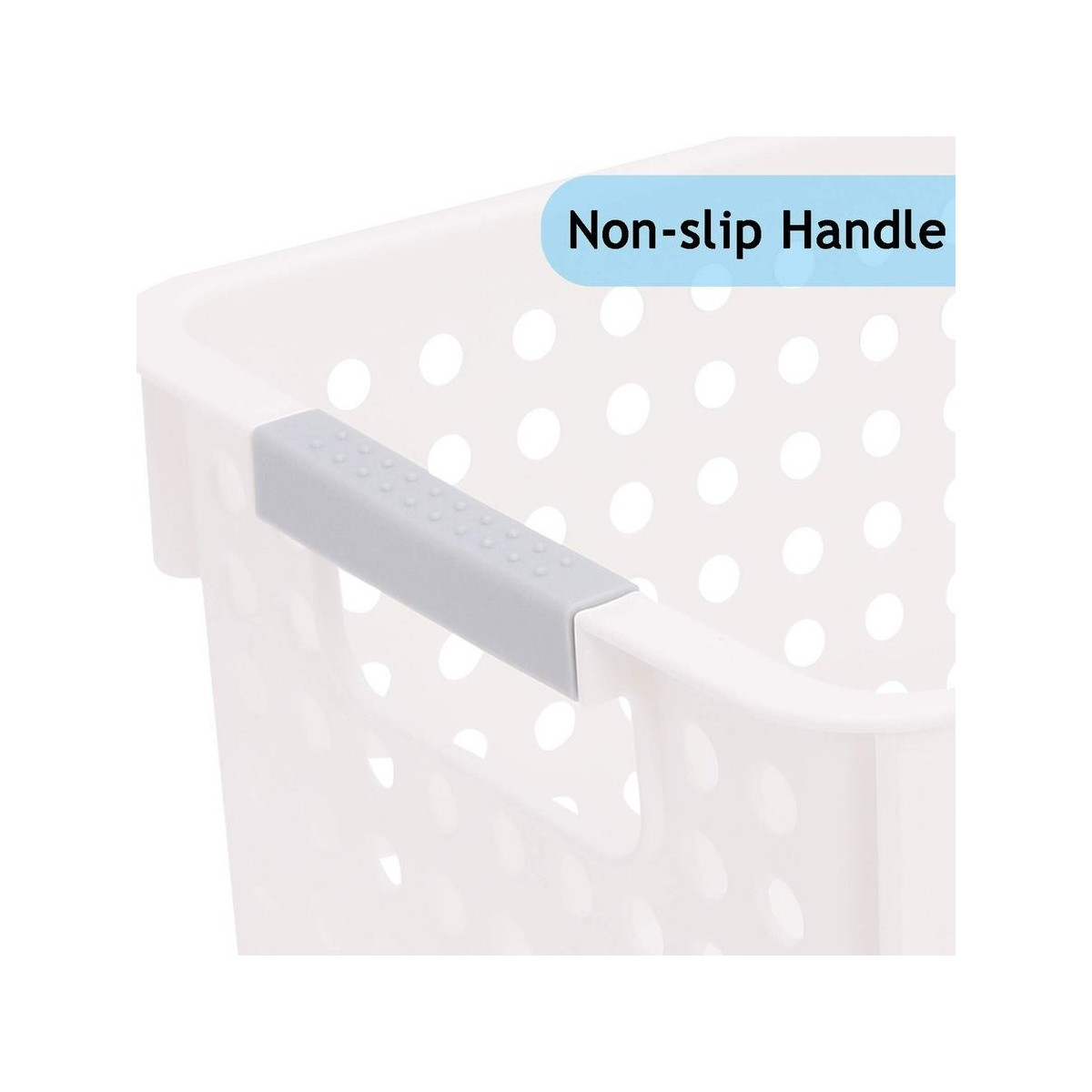 36x Premium Plastic Storage Basket Bulk w/ Grip Handles 29*13.5*12.5cm V563-PS2913-1BOX