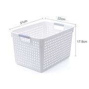 24x Premium Plastic Storage Basket Bulk w/ Grip Handles 31*22*17.8cm V563-PS3122-1BOX