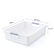 24x Premum Plastic Storage Basket Bulk w/ Grip Handles 36*25.5*8.5cm V563-PS3625-1BOX