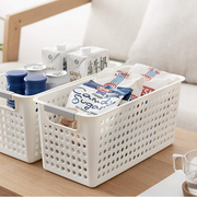 16x Premium Plastic Storage Baskets Bulk w/ Grip Handles 39.5*20.5*19.5cm V563-PS3920-1BOX