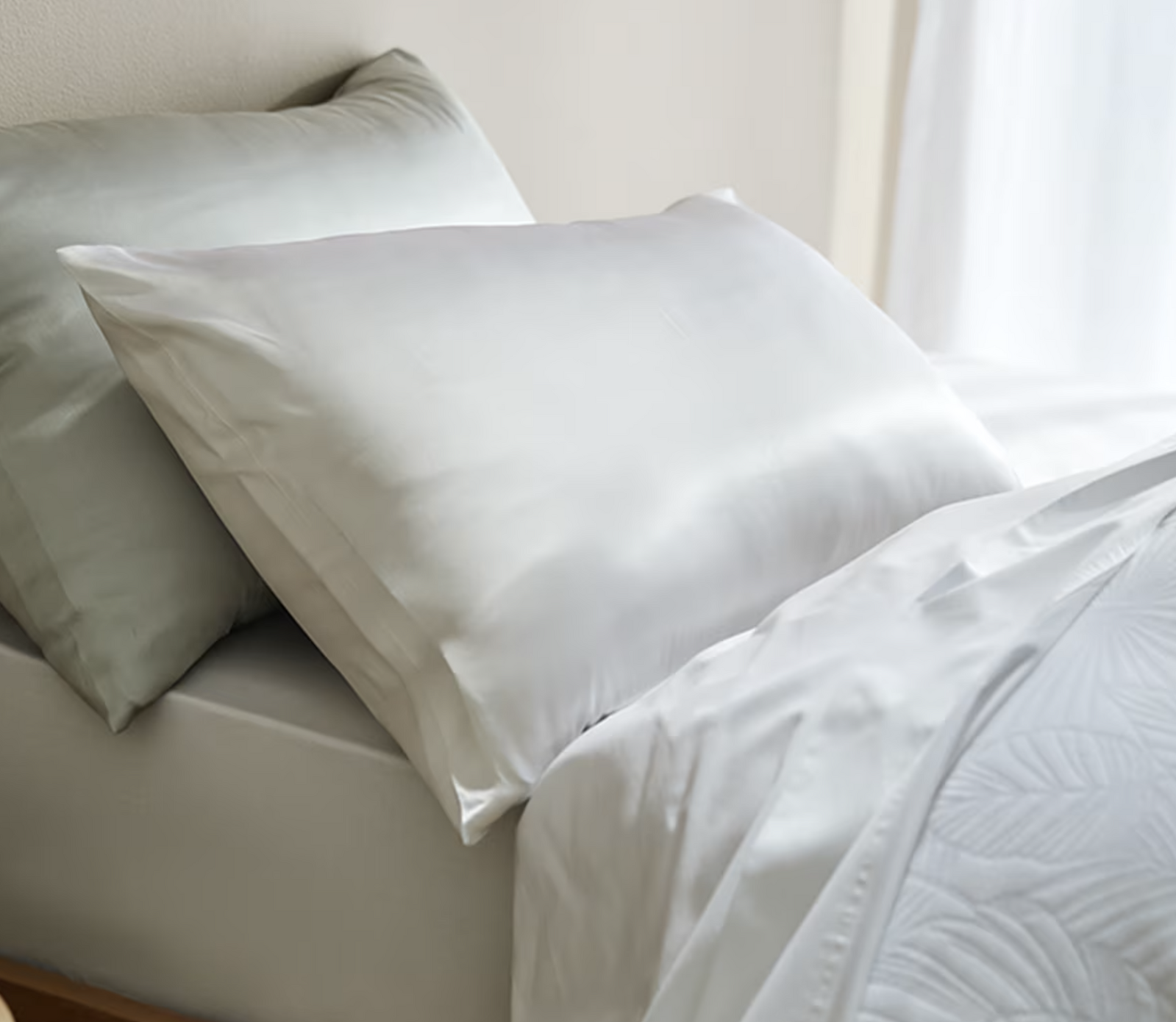 Silk Pillowcase Standard Size Pillow Case in White V563-P_43097616