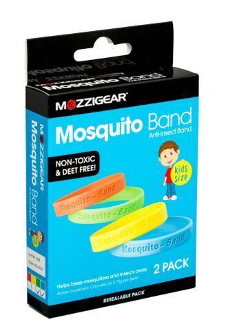 Mozzigear Mosquito Kids Wrist Band Repellent Camping Hiking Non-Toxic Childrens 2pk V563-R1035