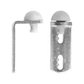 Rolltrak Stop for Sliding Doors Metal w/ Rubber Stop R1760 (1 Pack of 2) V563-R1760