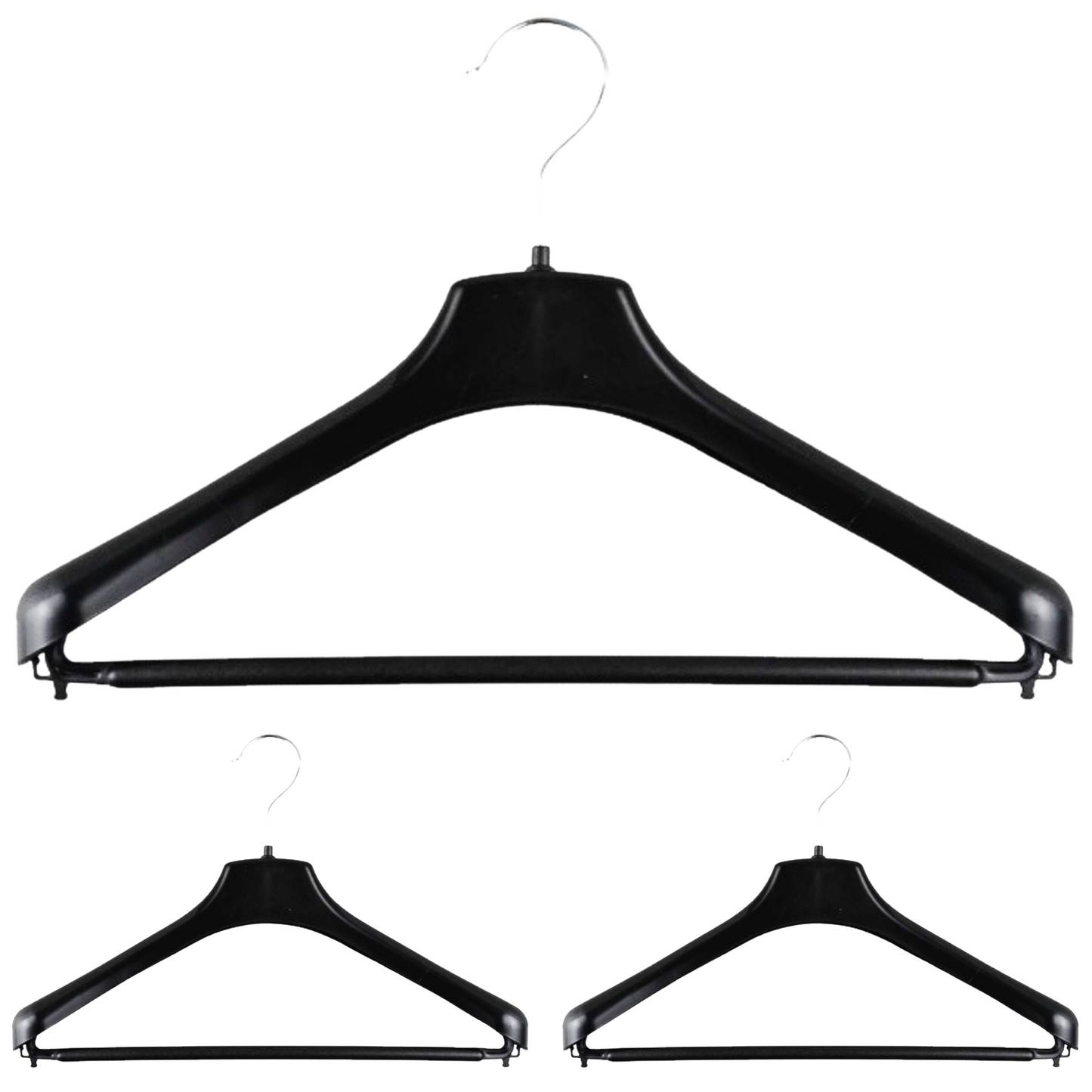 3pcs SUIT HANGER Jacket Pants Clothing Coat Non Slip Broad Shoulder Tube Holder V563-R50L-3HANGERS