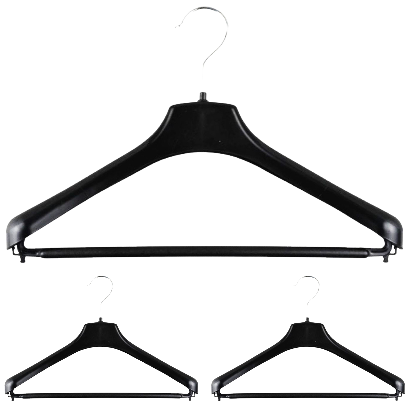 3pcs SUIT HANGER Jacket Pants Clothing Coat Non Slip Broad Shoulder Tube Holder V563-R50L-3HANGERS