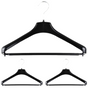 3pcs SUIT HANGER Jacket Pants Clothing Coat Non Slip Broad Shoulder Tube Holder V563-R50L-3HANGERS