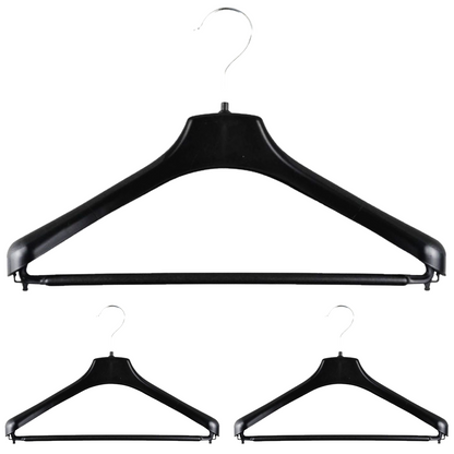 3pcs SUIT HANGER Jacket Pants Clothing Coat Non Slip Broad Shoulder Tube Holder V563-R50L-3HANGERS