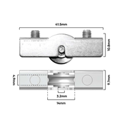 Rolltrak Stainless Steel Window Carriage & Roller R5280 (1 Pack of 2) V563-R5280