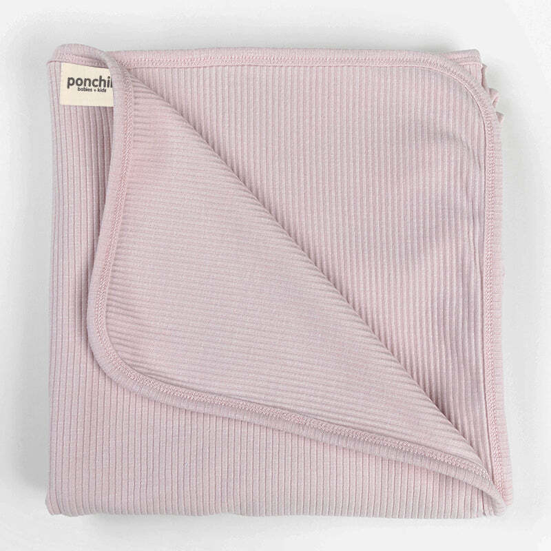 Ponchik Babies + Kids - Ribbed Swaddle Jersey Wrap - Love V563-RIBBEDWRAP-LOVE