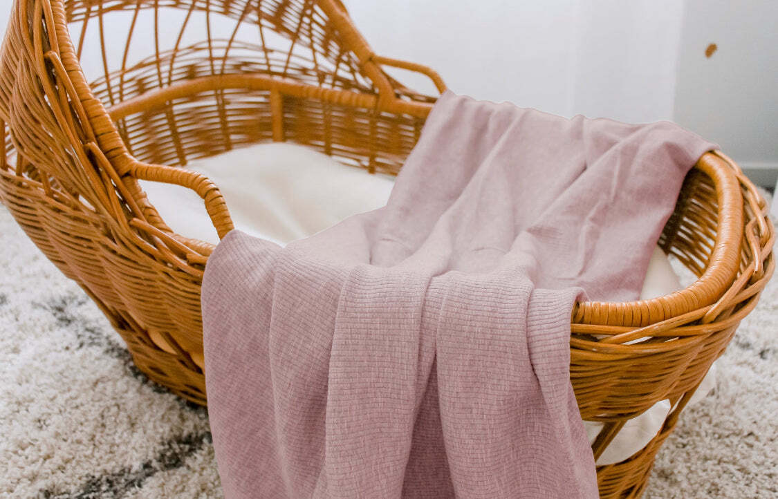 Ponchik Babies + Kids - Ribbed Swaddle Jersey Wrap - Love V563-RIBBEDWRAP-LOVE