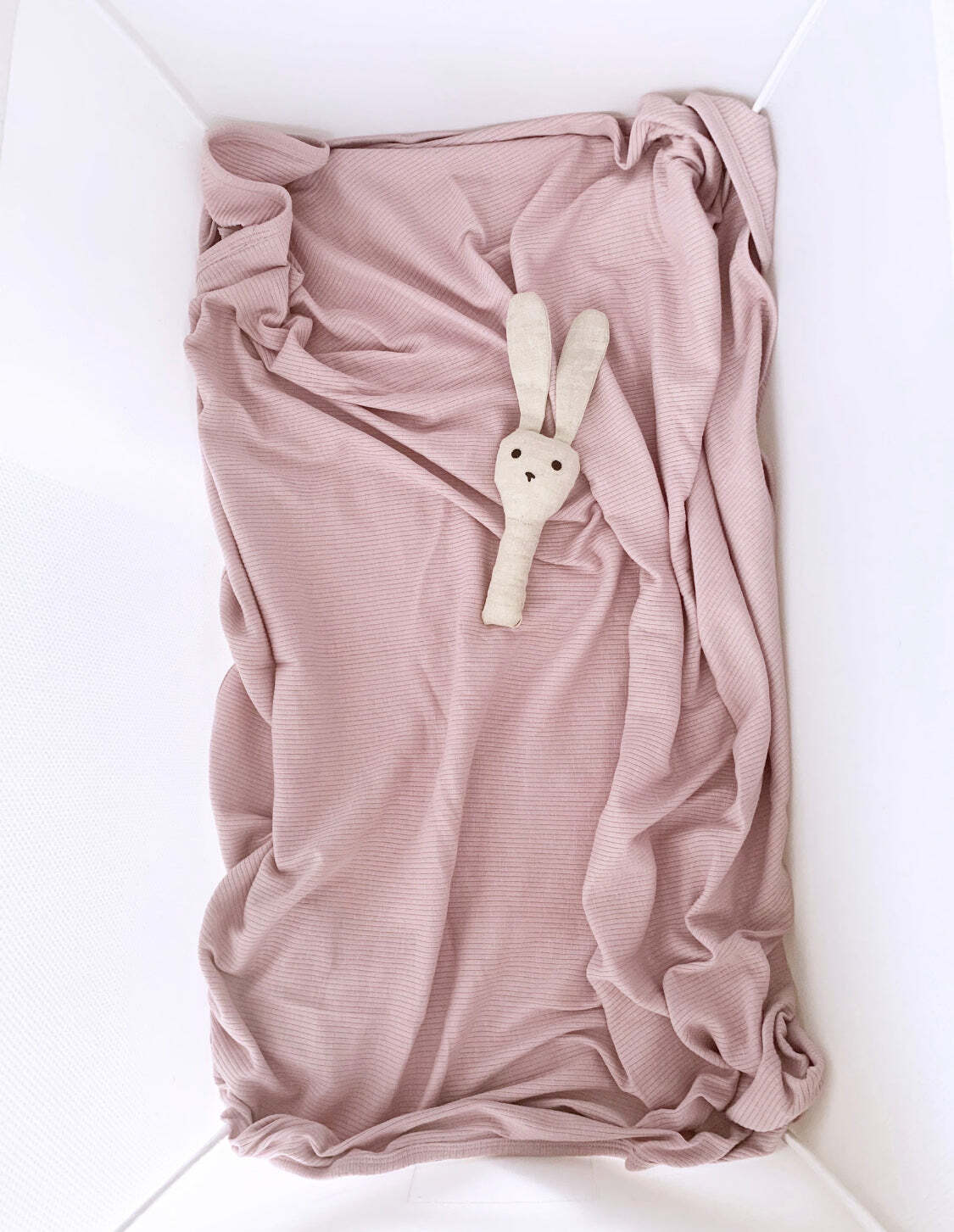 Ponchik Babies + Kids - Ribbed Swaddle Jersey Wrap - Love V563-RIBBEDWRAP-LOVE