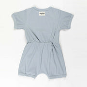 Ponchik Babies + Kids - Ribbed Cotton Romper - Capri Blue - 3-6 months V563-RIBROMPER-CAPBLUE-3_6