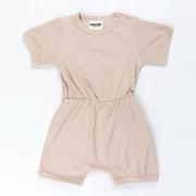 Ponchik Babies + Kids - Ribbed Cotton Romper - Sugar Cookie - 3-6 months V563-RIBROMPER-SCOOKIE-3_6