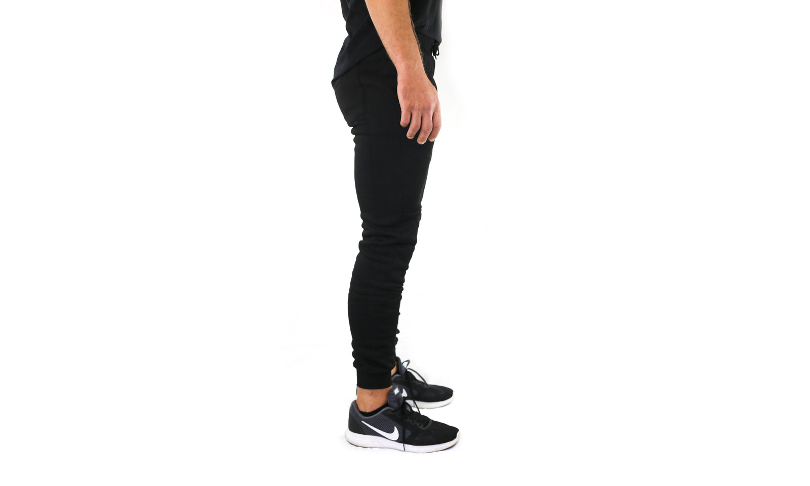 Mens Skinny Track Pants Joggers Trousers Gym Casual Sweat Cuffed Slim Trackies Fleece - Black - 3XL V563-RIFLESSI-BLACK-3XL