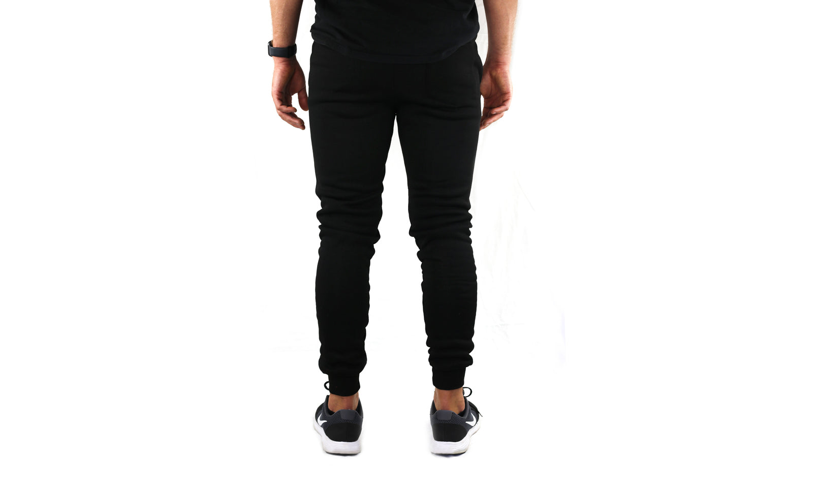 Mens Skinny Track Pants Joggers Trousers Gym Casual Sweat Cuffed Slim Trackies Fleece - Black - XL V563-RIFLESSI-BLACK-XL