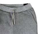 Mens Skinny Track Pants Joggers Trousers Gym Casual Sweat Cuffed Slim Trackies Fleece - Heather Grey - L
