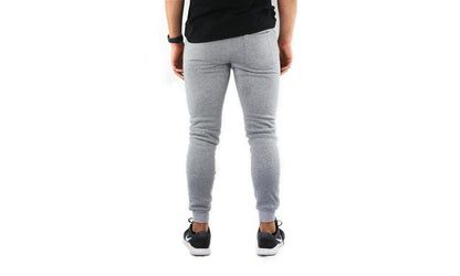 Mens Skinny Track Pants Joggers Trousers Gym Casual Sweat Cuffed Slim Trackies Fleece - Heather Grey - XXL V563-RIFLESSI-HEATHERGREY-XXL