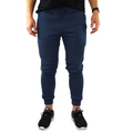 Mens Skinny Track Pants Joggers Trousers Gym Casual Sweat Cuffed Slim Trackies Fleece - Navy - L V563-RIFLESSI-NAVY-L