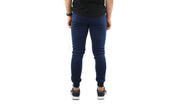 Mens Skinny Track Pants Joggers Trousers Gym Casual Sweat Cuffed Slim Trackies Fleece - Navy - L V563-RIFLESSI-NAVY-L