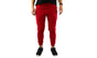 Mens Skinny Track Pants Joggers Trousers Gym Casual Sweat Cuffed Slim Trackies Fleece - Red - L V563-RIFLESSI-RED-L