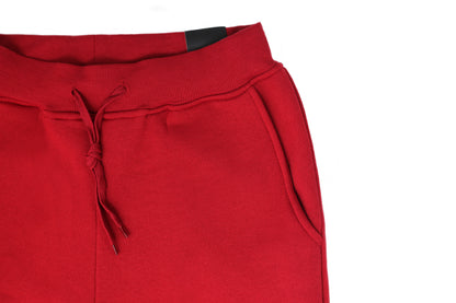 Mens Skinny Track Pants Joggers Trousers Gym Casual Sweat Cuffed Slim Trackies Fleece - Red - S V563-RIFLESSI-RED-S