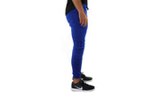 Mens Skinny Track Pants Joggers Trousers Gym Casual Sweat Cuffed Slim Trackies Fleece - Royal Blue - L V563-RIFLESSI-ROYALBLUE-L