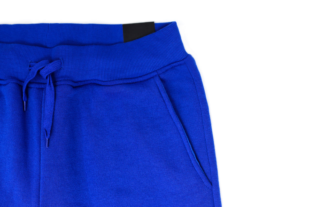 Mens Skinny Track Pants Joggers Trousers Gym Casual Sweat Cuffed Slim Trackies Fleece - Royal Blue - L V563-RIFLESSI-ROYALBLUE-L