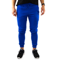 Mens Skinny Track Pants Joggers Trousers Gym Casual Sweat Cuffed Slim Trackies Fleece - Royal Blue - S V563-RIFLESSI-ROYALBLUE-S