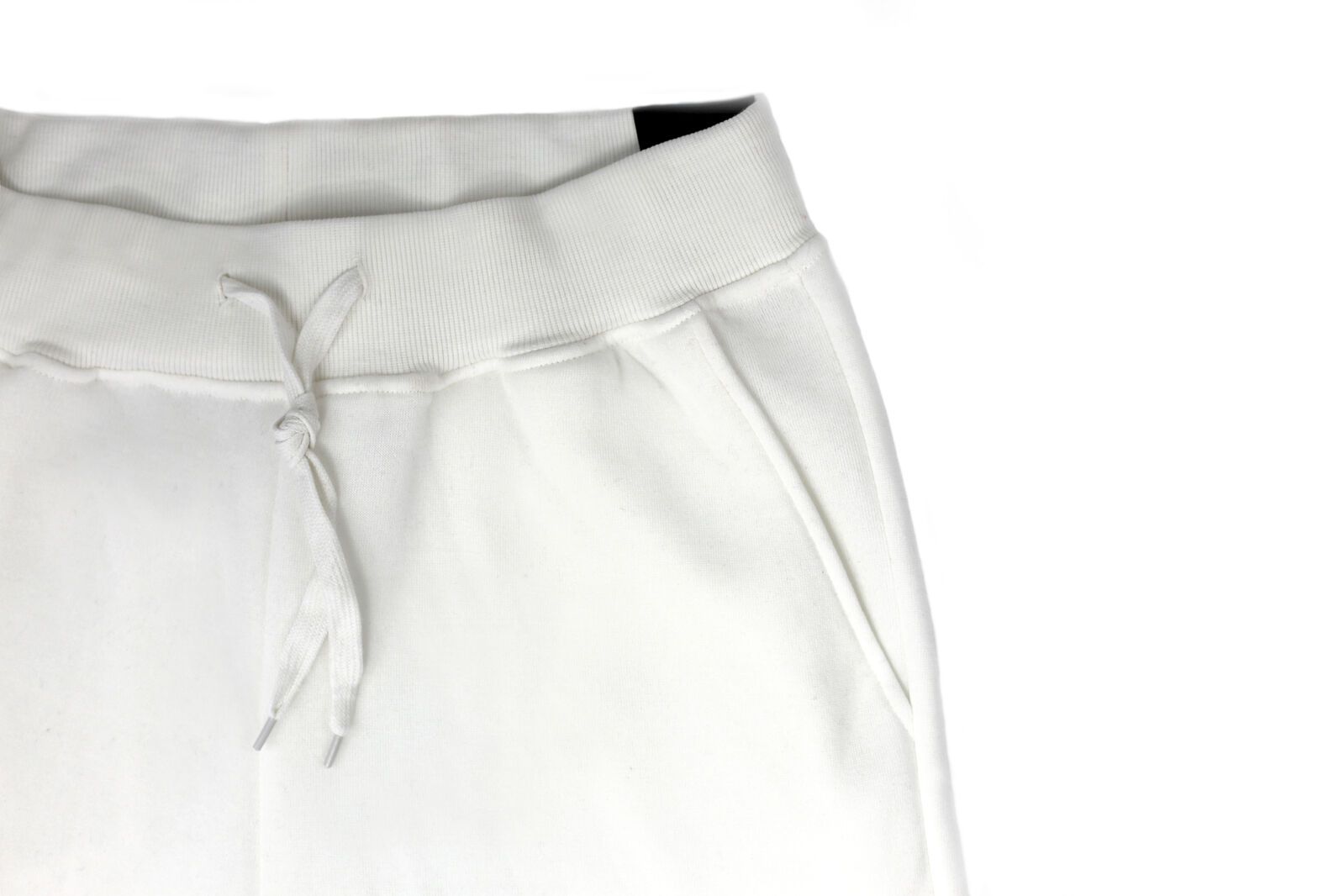 Mens Skinny Track Pants Joggers Trousers Gym Casual Sweat Cuffed Slim Trackies Fleece - White - 3XL