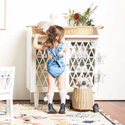Ponchik Babies + Kids Ruffle Back Romper - Capri Blue - 3 years V563-RUFROMPER-CAPRIBLUE-3YO