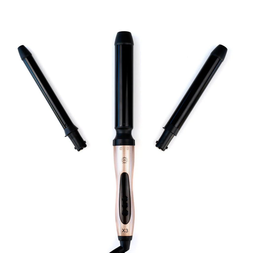 H2D X3 Professional Curling Wand Ceramic Curler Roller - Rose Gold V563-RX3
